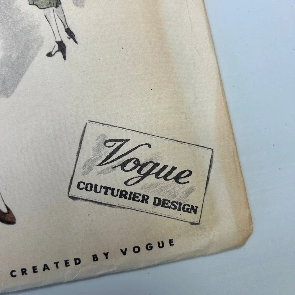 Vogue Couturier Antique 1947‎ Pattern #370 Women's One Piece Dress Size 12 RARE